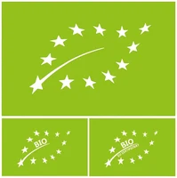 Oben das „Green Leaf“, - das Original-Bio-Siegel der EU. Unten zwei Modifikationen, die das Forschungsteam zur Verdeutlichung der Botschaft angefertigt hat. Die Studie zeigt, dass dadurch die Signalklarheit des Siegels deutlich zunimmt.