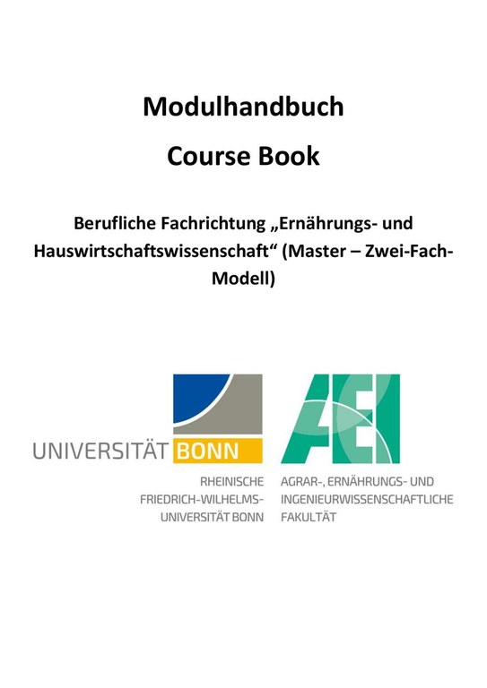 Modulhandbuch M.Ed. EHW Lehramt Unterrichtsfach 2022