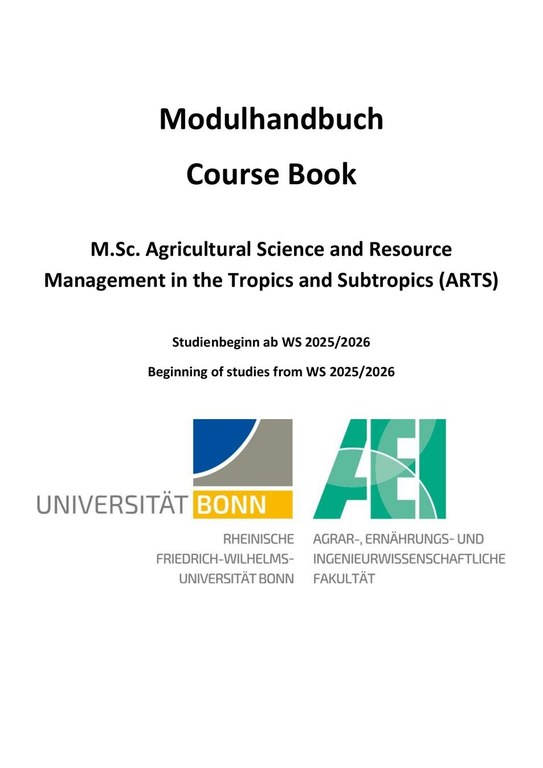 Modulhandbuch M.Sc. ARTS 2025