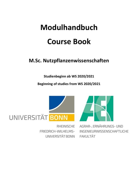 Modulhandbuch M.Sc. NPW 2020