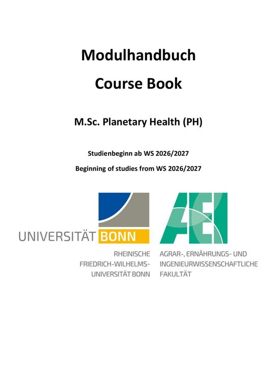 Modulhandbuch M.Sc. Planetary Health