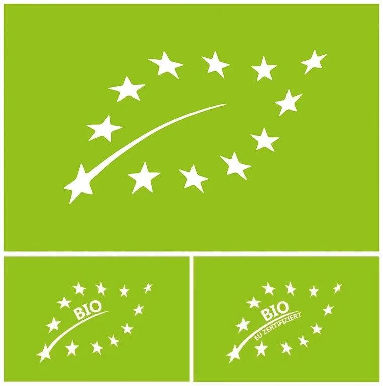 Above: the “Green Leaf,” - the EU's original organic label. Below: two modifications made by the research team to clarify the message. The study shows that this significantly increases the clarity of the label's message.